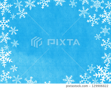 雪花背景材料藍色 129906822
