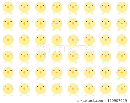 黃色小雞無縫圖案 C-1' 129907629