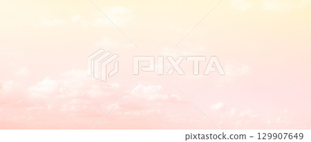 Sky Pastel Cloudy Light Abstract Yellow Red Cloud Fantasy Dream Weather Atmosphere Heaven Morning Gradation Rainbow Wallpaper Background Nature Beauty Horizontal, Mockup Environment Summer Backdrop. Sky Pastel Cloudy Light Abstract Yellow Red Cloud Fantasy Dream Weather Atmosphere Heaven Morning Gradation Rainbow Wallpaper Background Nature Beauty Horizontal, Mockup Environment Summer Backdrop. 129907649