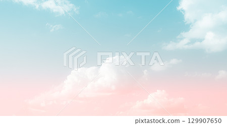 Sky Pastel Cloudy Light Abstract Pink Blue Cloud Fantasy Dream Weather Atmosphere Heaven Morning Gradation Rainbow Wallpaper Background Nature Beauty Horizontal, Mockup Environment Summer Backdrop. Sky Pastel Cloudy Light Abstract Pink Blue Cloud Fantasy Dream Weather Atmosphere Heaven Morning Gradation Rainbow Wallpaper Background Nature Beauty Horizontal, Mockup Environment Summer Backdrop. 129907650
