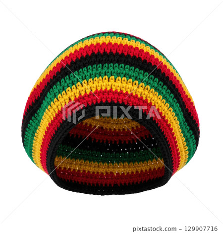 Rasta color beanie hat a jamaican handmade reggae cap style accessory for men and women 129907716