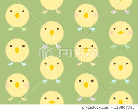 Yellow chick seamless pattern D-4 Yellow chick seamless pattern D-4 129907783