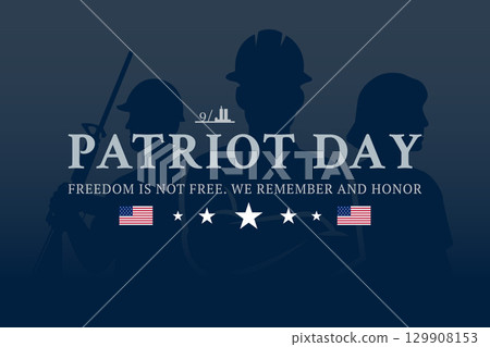 Patriot Day freedom remembrance hero background 129908153