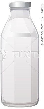 Minimalist Glass Bottle Vector Illustration 129908410