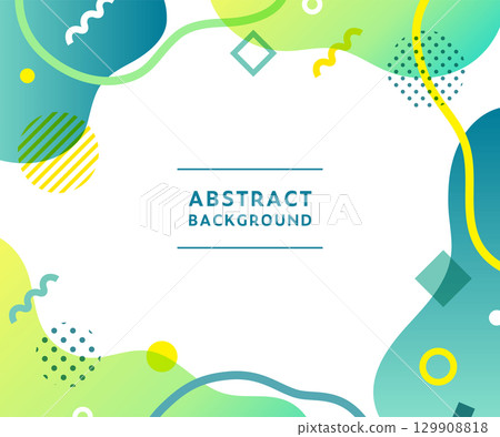 孟菲斯圖案，幾何圖案，抽象的背景框架圖解。流行設計，抽象材料，框架。 129908818