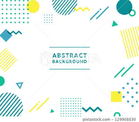 Memphis pattern, geometric pattern, abstract background frame illustration set, pop design, abstract Memphis pattern, geometric pattern, abstract background frame illustration set, pop design, abstract 129908830