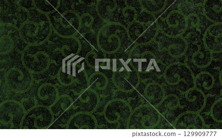 A shabby metallic background featuring a retro Japanese traditional arabesque pattern 129909777