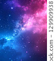 星雲和恆星的紫色漸變背景 129909938