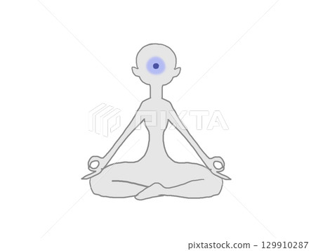 第六脈輪和瑜珈姿勢的簡單良好姿勢 129910287