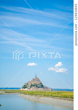 世界遺產聖米歇爾山的美麗風景 129910645