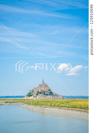 Beautiful scenery of Mont Saint-Michel, a World Heritage Site 129910696