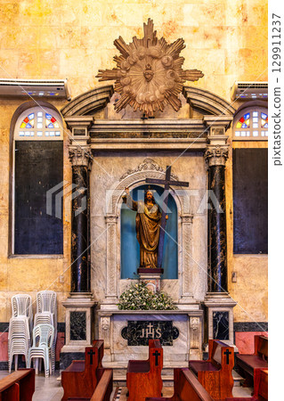 Interior of the Church of Saint Sebastian in Manaus, Amazonas, B 129911237