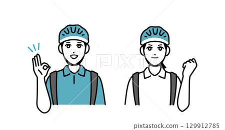 男女送餐人員頭像集 男女送餐人員頭像集 129912785