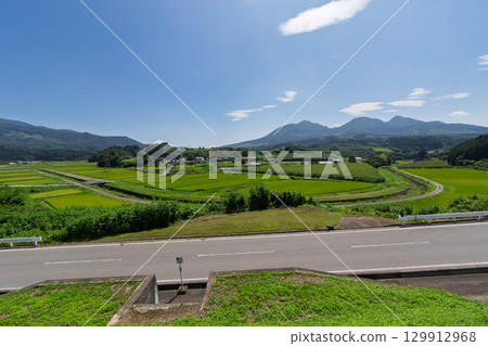 View of Takayama Village, Gunma Prefecture from Roadside Station Nakayama Basin 129912968