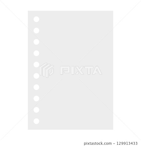 穿孔便箋紙插圖 129913433