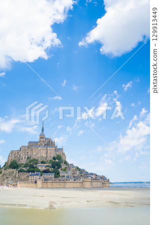 世界遺產聖米歇爾山的美麗風景 129913449