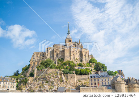 法國聖米歇爾山的特寫 法國聖米歇爾山的特寫 129913464
