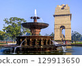 印度門和噴泉 129913650