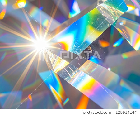 Crystal Prism Light Refraction 2 129914144