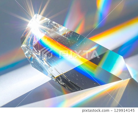 Crystal Prism Light Refraction 3 129914145
