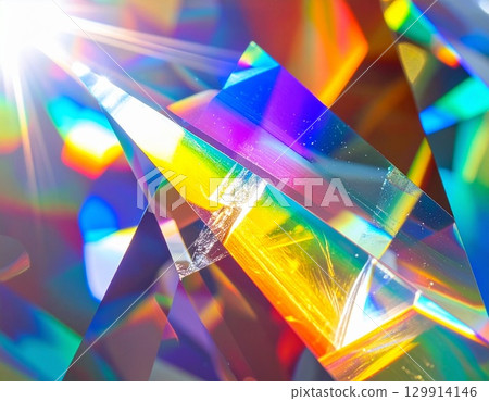 Crystal Prism Light Refraction 4 129914146