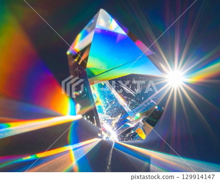 Crystal Prism Light Refraction 5 129914147