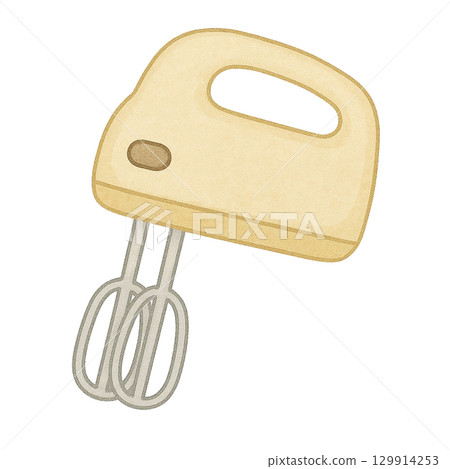 [Kitchen tools] Illustration of a hand mixer 129914253