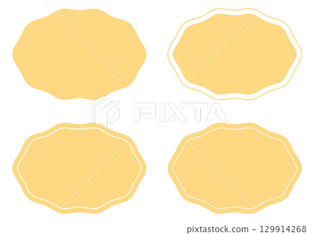 黃色粗糙橢圓形框架套裝 黃色粗糙橢圓形框架套裝 129914268