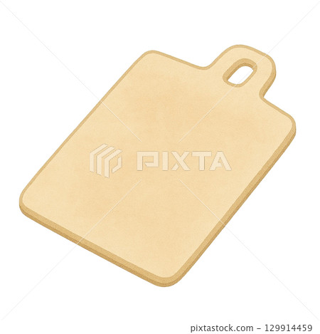 [Kitchen Tools] Cutting board illustration/Beige 129914459