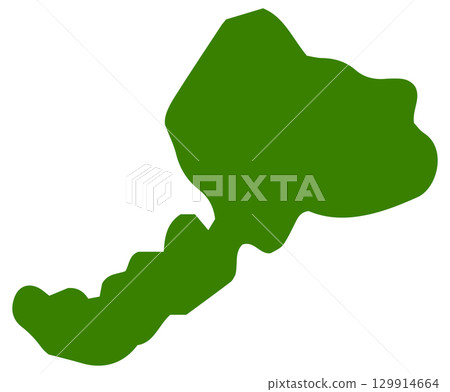 福井縣的手繪隨意地圖插圖 129914664