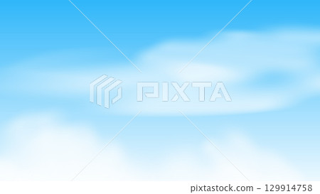 blue sky background with white flowing cloud. nature landscape scene blue sky background with white flowing cloud. nature landscape scene 129914758
