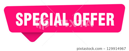 special offer magenta sticker isolated on transpatent background. special offer sign 129914967