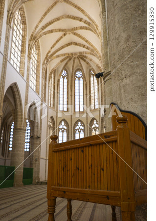 Photo of the interior of the Lala Mustafa Pasha Mosque in Famagusta, Turkish Republic of Northern Cyprus 129915330