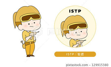 MBTI personality type illustration ISTP (Master) character 129915380