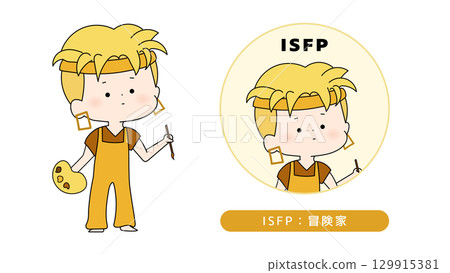 Illustration of MBTI personality type ISFP (Adventurer) character 129915381