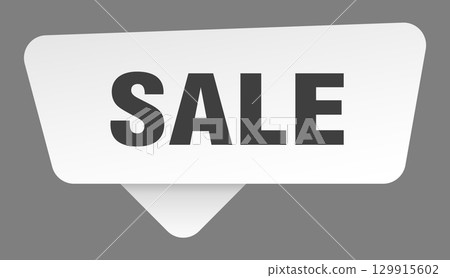 sale sign. sale white sticker isolated on gray background sale sign. sale white sticker isolated on gray background 129915602