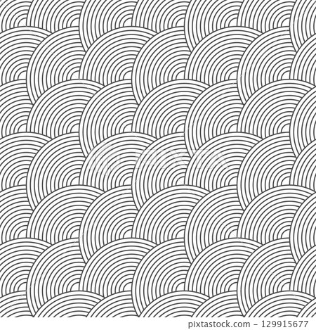 Geometric seamless pattern. Composition of circular elements, a template for creative ideas and design 129915677