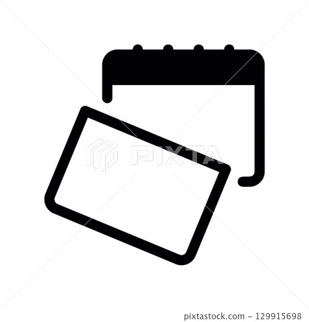 Simple black vector icon with a theme calendar Simple black vector icon with a theme calendar 129915698