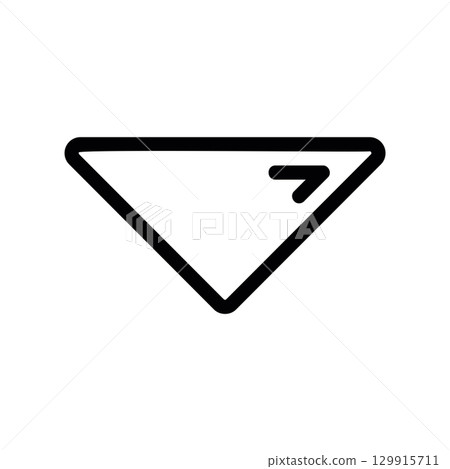 Simple black vector icon with a theme expand menu Simple black vector icon with a theme expand menu 129915711