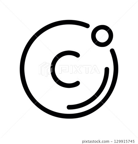 Simple black vector icon with a theme degree Celsius 129915745
