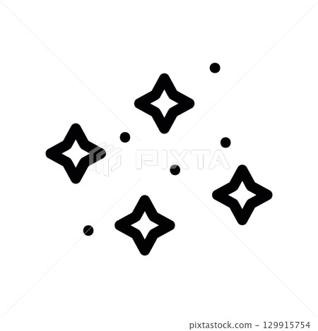Simple black vector icon with a theme starry sky Simple black vector icon with a theme starry sky 129915754