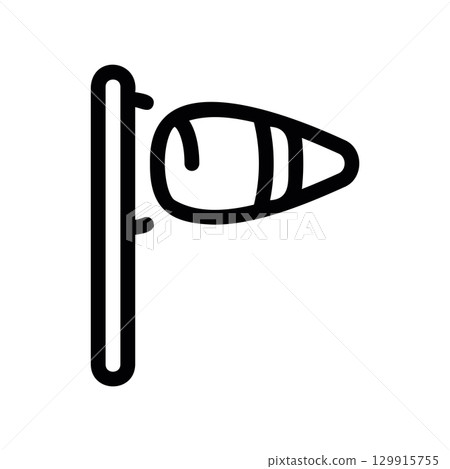 Simple black vector icon with a theme wind vane Simple black vector icon with a theme wind vane 129915755