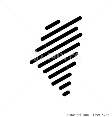 Simple black vector icon with a theme tornado Simple black vector icon with a theme tornado 129915756
