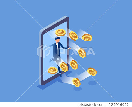 Network e-commerce . Flat isometric vector concept Network e-commerce . Flat isometric vector concept 129916022
