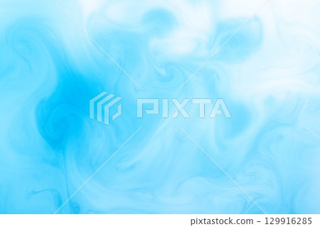 藍色和白色抽像水彩紋理背景 129916285