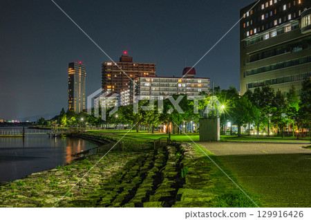 大津市琵琶湖夜景 129916426