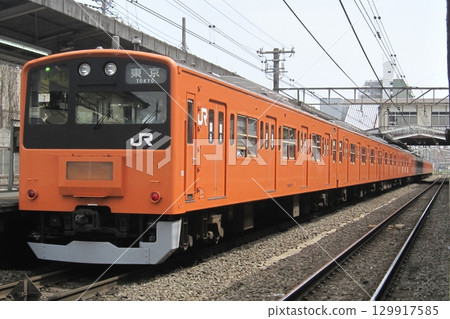 Chuo Rapid Line 201 series H7 formation bound for Tokyo Chuo Rapid Line 201 series H7 formation bound for Tokyo 129917585
