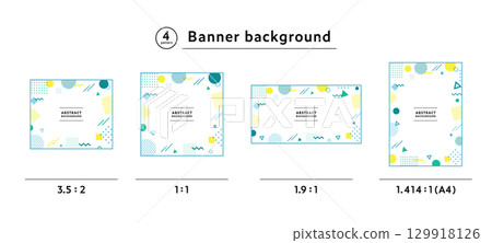 孟菲斯圖案、幾何圖案、抽象的背景框架插圖集、流行設計、抽象 129918126