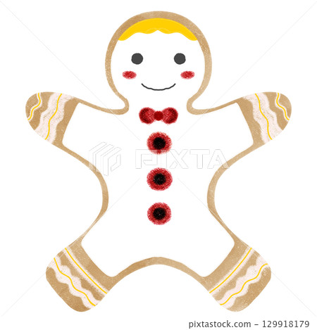 Winter celebration illustration with candy cookies and christmas decorations. 129918179