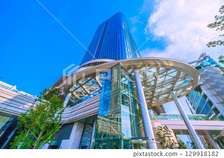 Tokyo cityscape in August, Japan. Extremely hot, Takanawa Gateway City and developed clouds... (21st) Tokyo cityscape in August, Japan. Extremely hot, Takanawa Gateway City and developed clouds... (21st) 129918182